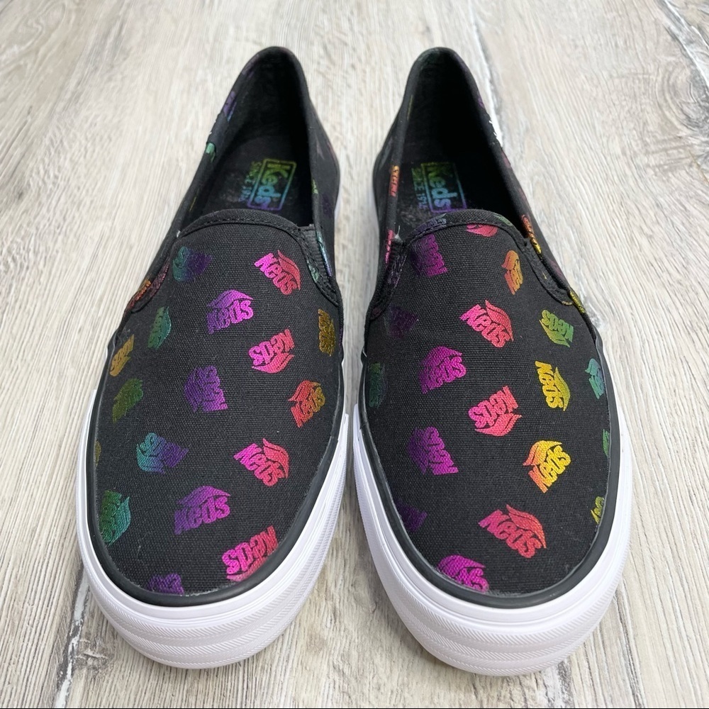 Keds Double Decker Wave Printed Slip On Sneakers Sz 7 NWOT - Picture 2 of 11